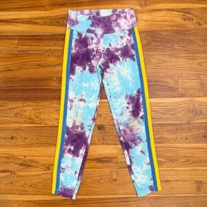 Kids Flowers by Zoe FBZ Tie Dye Striped Leggings Size Small (Age 7-8)